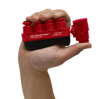 CanDo® Digi-Flex Thumb® - Red - Light Resistance - In Use
