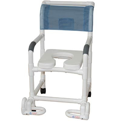 Shower Chair with Soft Seat and Individual Footrest