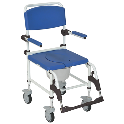 Aluminum Shower Commode Mobile Chair with Casters