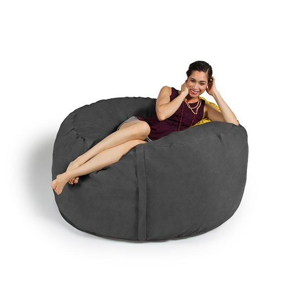 Jaxx 5' Bean Bag Chair - Charcoal, in use