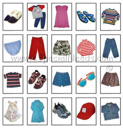 Children's Clothing Language Cards