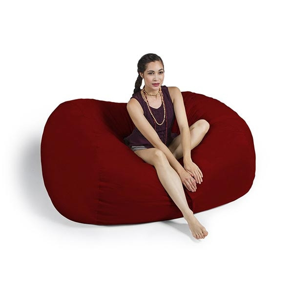 Jaxx 5.5' Bean Bag Lounger - Cinnabar, in use