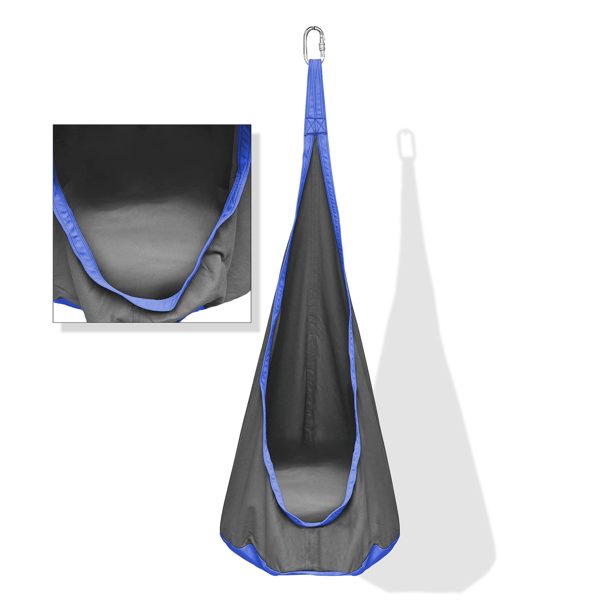 Children's Pod Swing - Gray and Blue