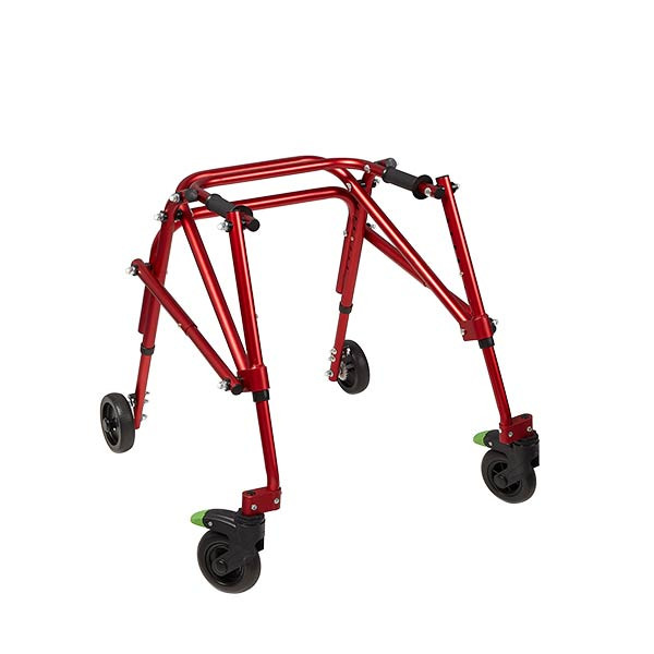 4 Wheeled Klip Posterior Walker - Size 2, 4 Wheeled w/o seat (Red)