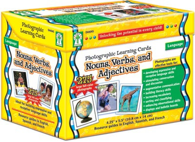 Nouns, Verbs & Adjectives Photographic Cards