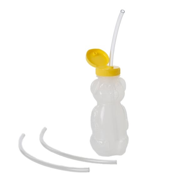 Special Supplies Honey Bear Straw Cup Long Straws, 3-Pack