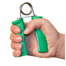 CanDo® Ergonomic Hand Grip Exerciser - Green - Medium Resistance - In Use