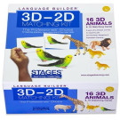 Language Builder 3D-2D Animal Matching Kit - Front