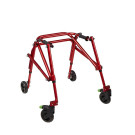 4 Wheeled Klip Posterior Walker - Size 2, 4 Wheeled w/o seat (Red)
