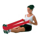 CanDo® Latex Free Exercise Band - Red In Use