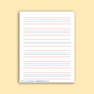 Therapro Raised Line Paper, Red/Blue Lines            