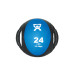 24 lb - Blue - Dual Handle Medicine Ball