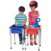 2 Station Square Table With Pre-School Users