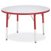 Berries® Round Activity Table - Gray Top with Red Exterior