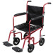 Deluxe Fly-Weight Transport Chair - Red