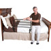 The 30" Pivoting Safety Bed Rail can support up to 300 lbs.