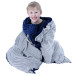 Sensory Hugs Weighted Blanket Slip Covers - In Use (Gray Minky Smooth)