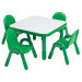 BaseLine® Square Tables - Shamrock Green with Gray Top - with Chairs (NOT INCLUDED)