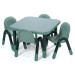 BaseLine® Square Tables - Teal Green - with Chairs (NOT INCLUDED)